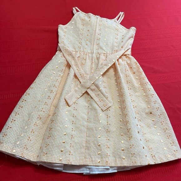 B By Bonnie Jean Orange White Dress Size 10 - Picture 7 of 7